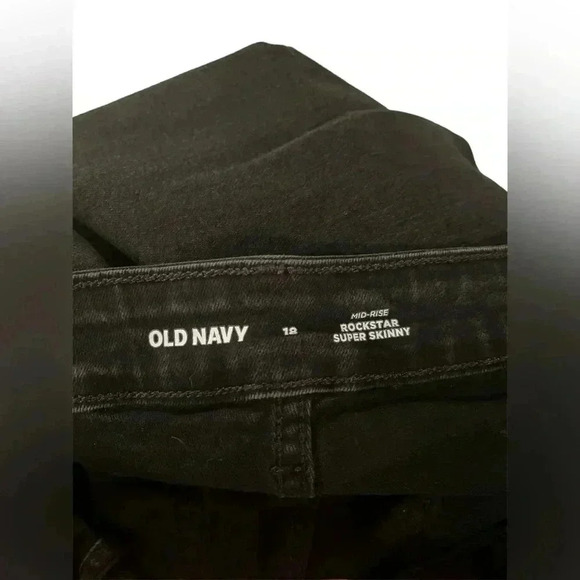 Old Navy Women's Black Mid-Rise Rockstar Super Skinny Jeans Plus Size 18 - Picture 6 of 6